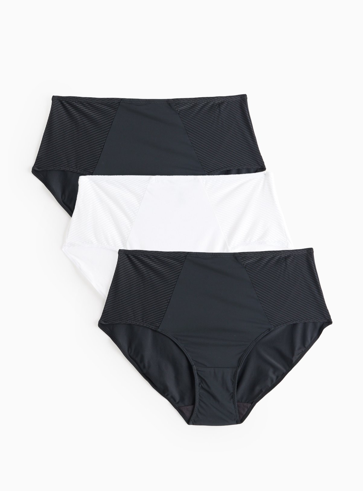 Mesh Stripe Full Knickers 3 Pack 18 - Image 1 thumbnail